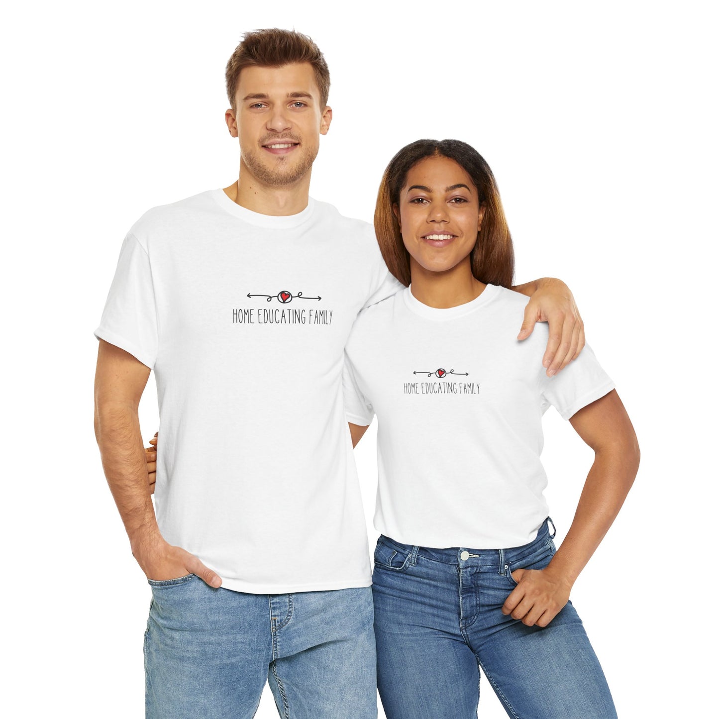 Unisex Heavy Cotton T-shirt - Home Educating Family - Thsirt For Home Educating Parents - Home Education