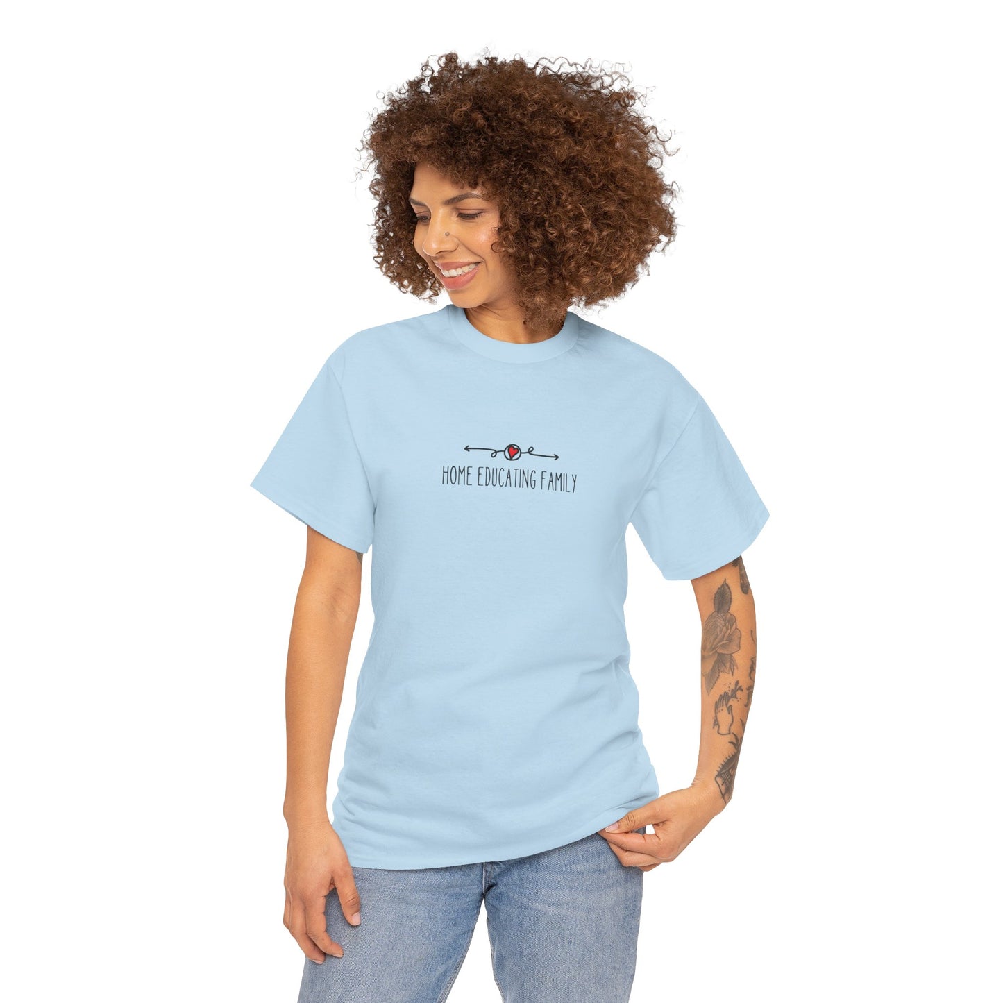Unisex Heavy Cotton T-shirt - Home Educating Family - Thsirt For Home Educating Parents - Home Education
