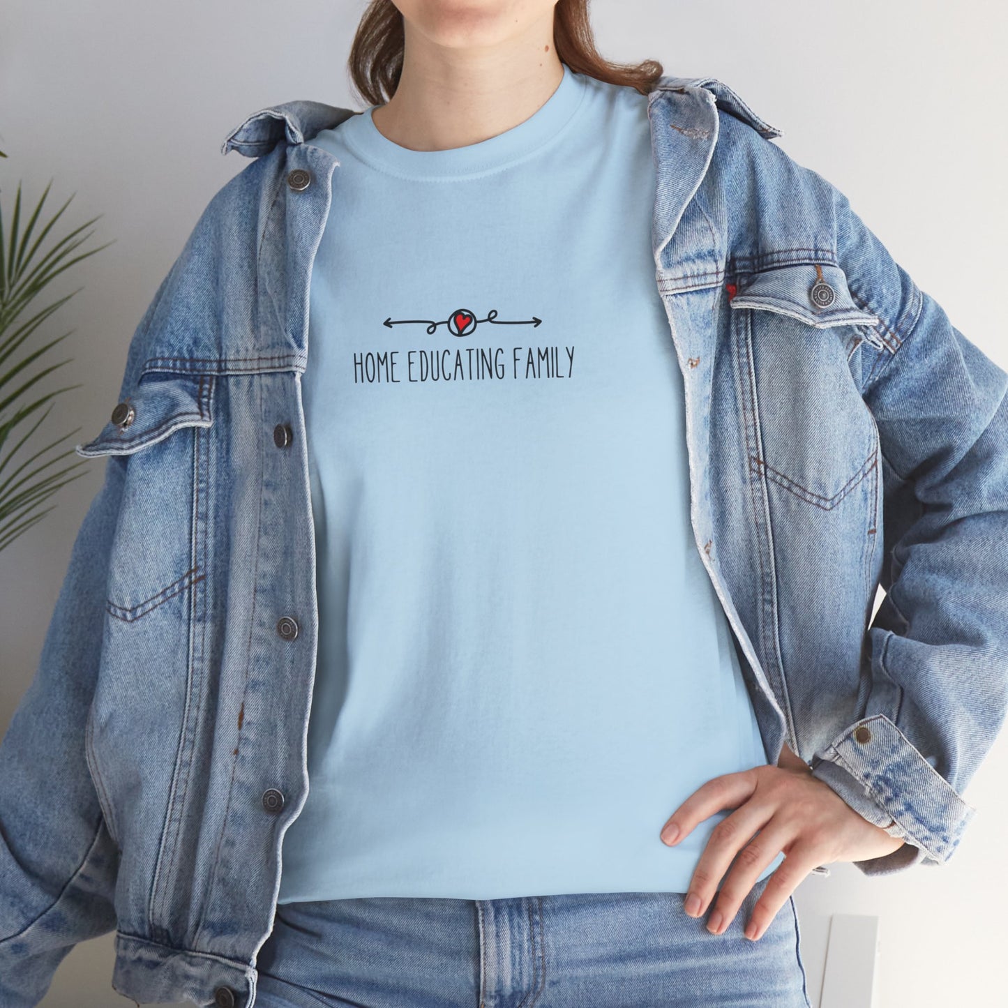 Unisex Heavy Cotton T-shirt - Home Educating Family - Thsirt For Home Educating Parents - Home Education