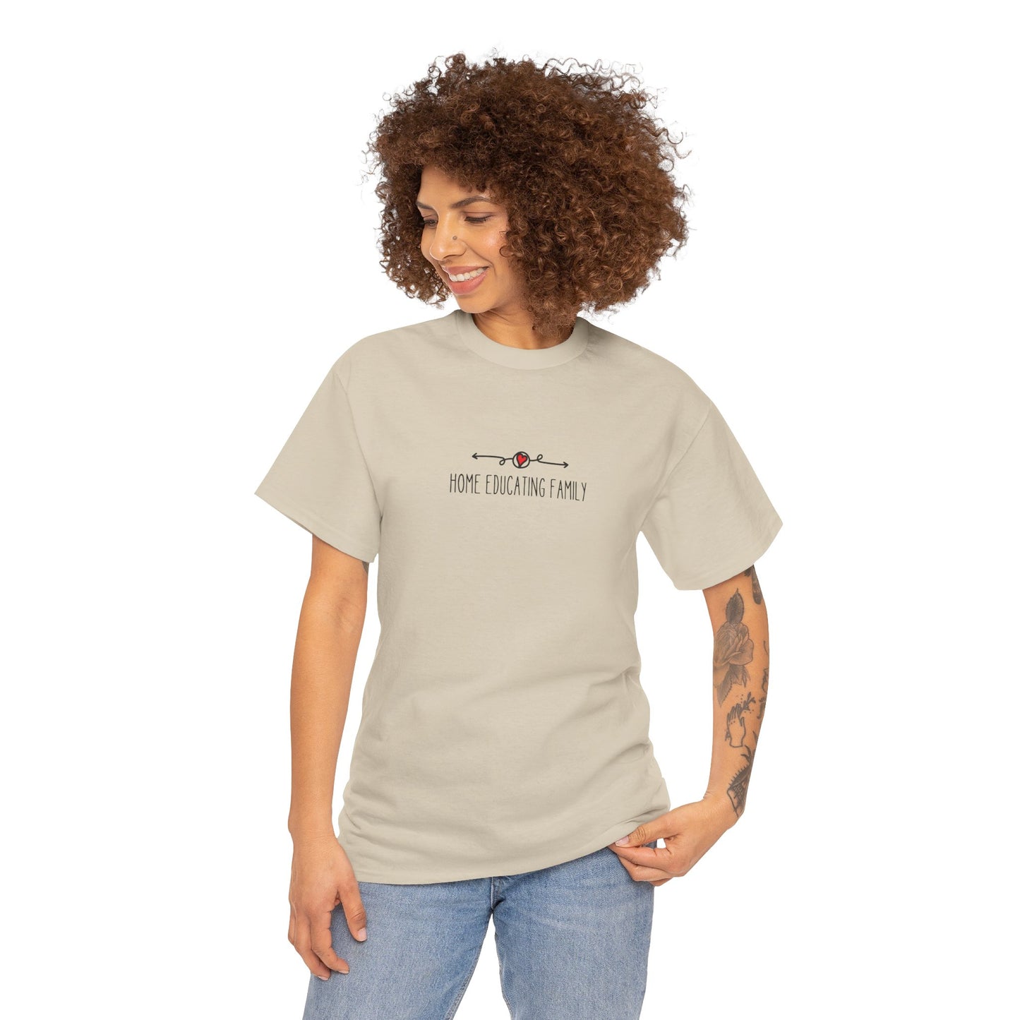 Unisex Heavy Cotton T-shirt - Home Educating Family - Thsirt For Home Educating Parents - Home Education