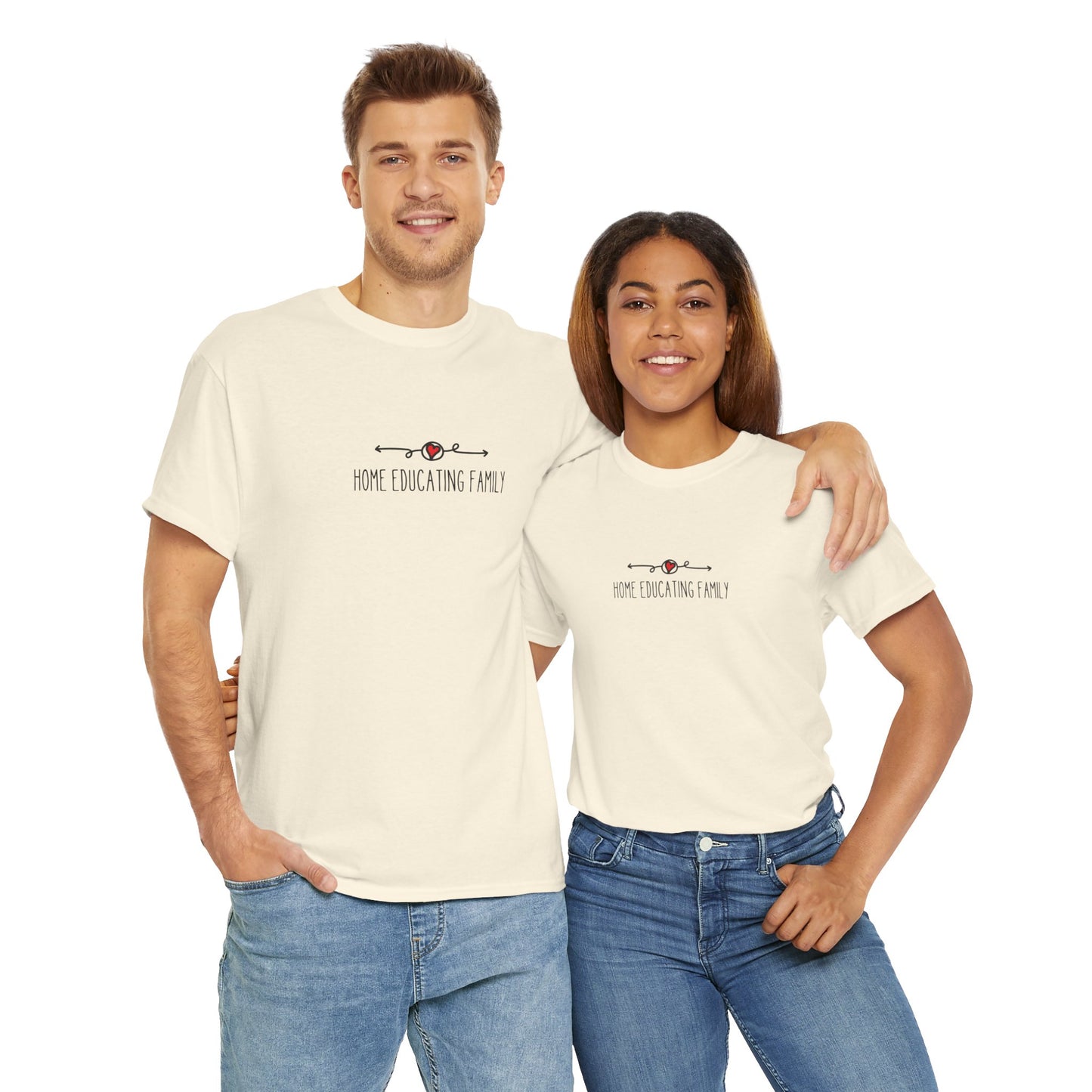 Unisex Heavy Cotton T-shirt - Home Educating Family - Thsirt For Home Educating Parents - Home Education