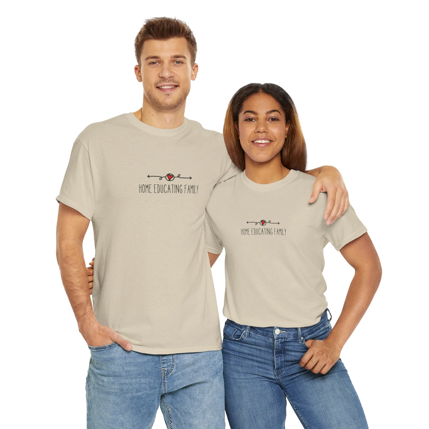 Unisex Heavy Cotton T-shirt - Home Educating Family - Thsirt For Home Educating Parents - Home Education