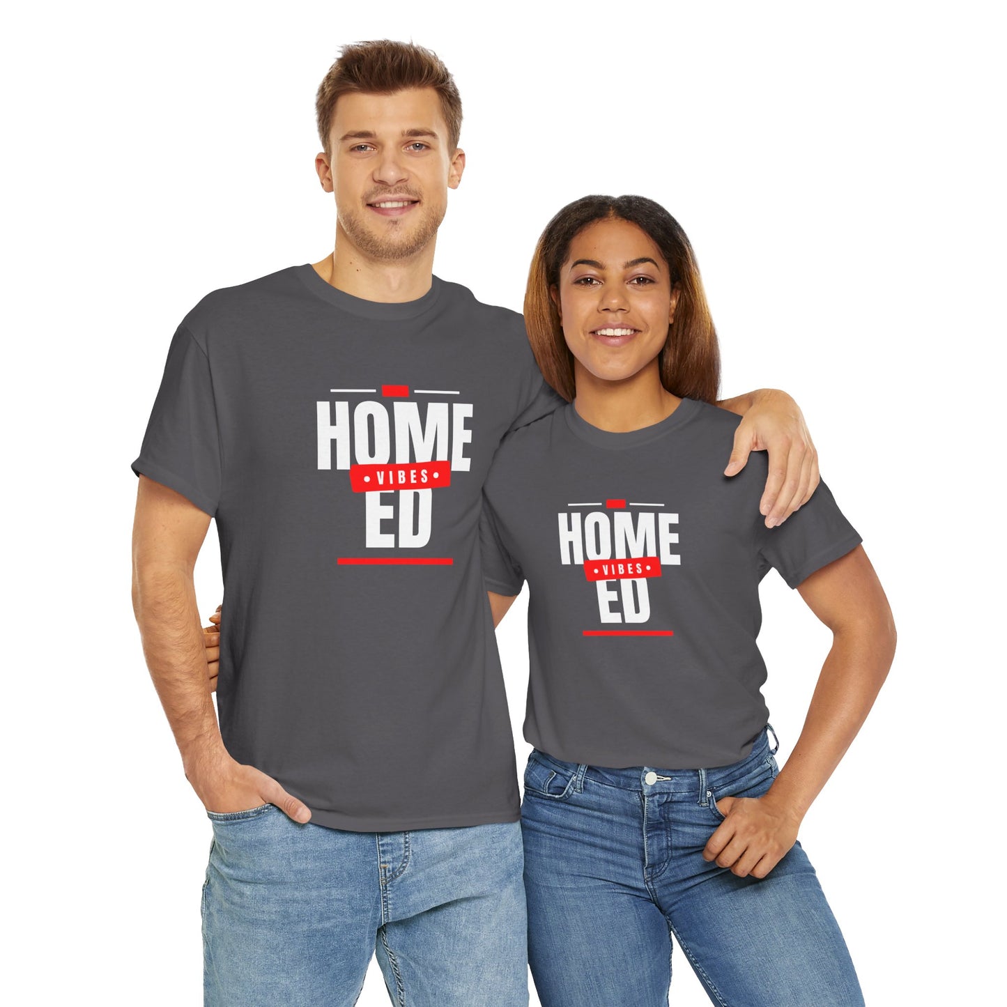 Unisex Heavy Cotton T-shirt - Home Ed Vibes - Tshirt For Home Educating Parents - Home Education Fashion