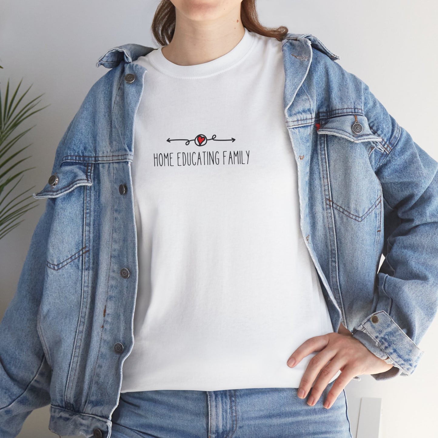 Unisex Heavy Cotton T-shirt - Home Educating Family - Thsirt For Home Educating Parents - Home Education