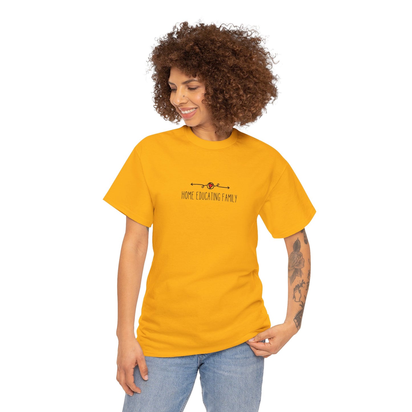 Unisex Heavy Cotton T-shirt - Home Educating Family - Thsirt For Home Educating Parents - Home Education