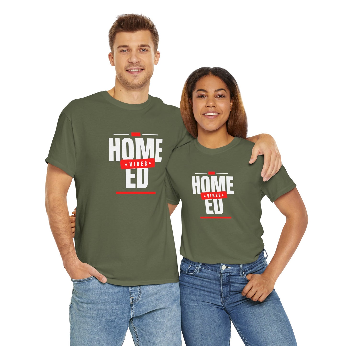 Unisex Heavy Cotton T-shirt - Home Ed Vibes - Tshirt For Home Educating Parents - Home Education Fashion