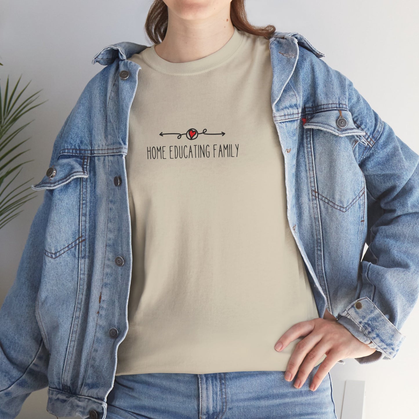 Unisex Heavy Cotton T-shirt - Home Educating Family - Thsirt For Home Educating Parents - Home Education