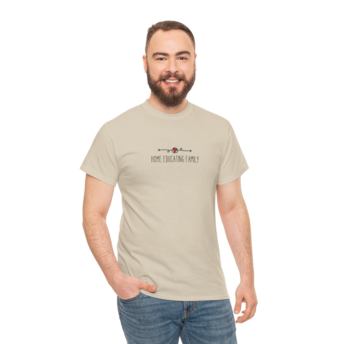 Unisex Heavy Cotton T-shirt - Home Educating Family - Thsirt For Home Educating Parents - Home Education