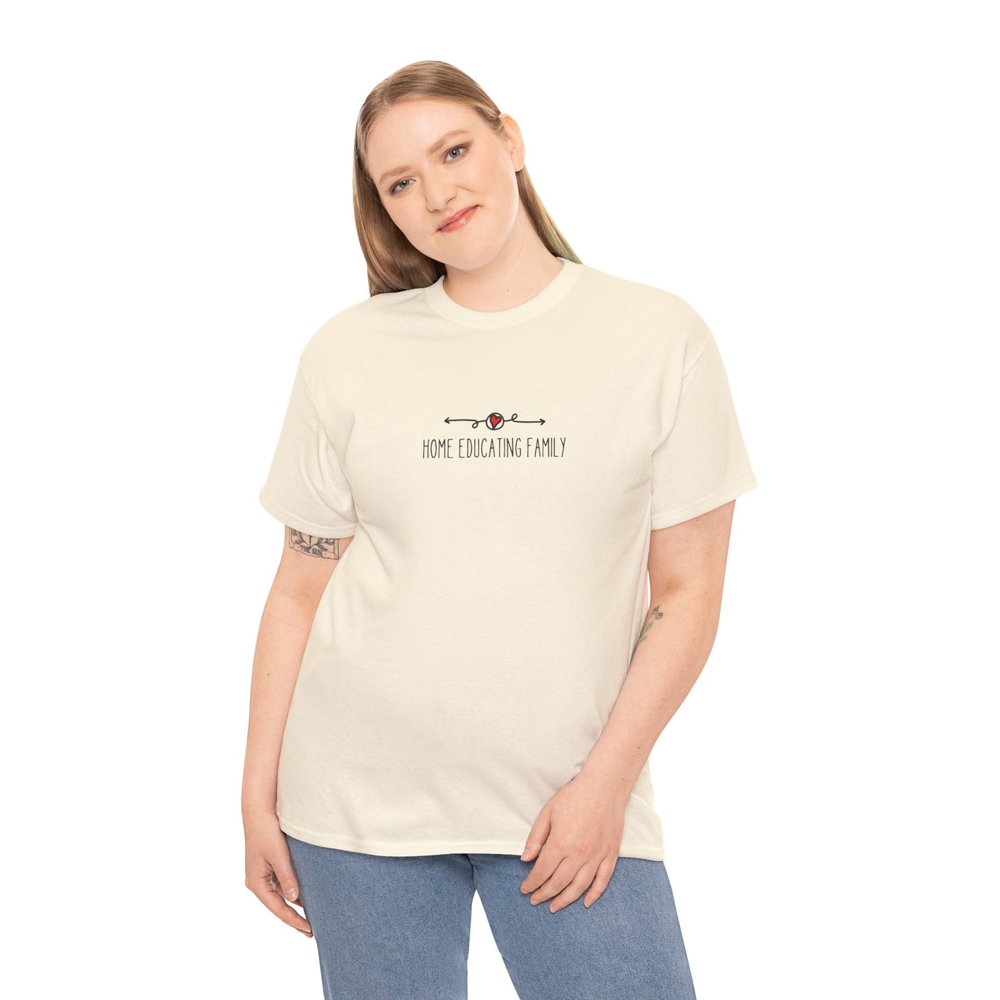 Unisex Heavy Cotton T-shirt - Home Educating Family - Thsirt For Home Educating Parents - Home Education