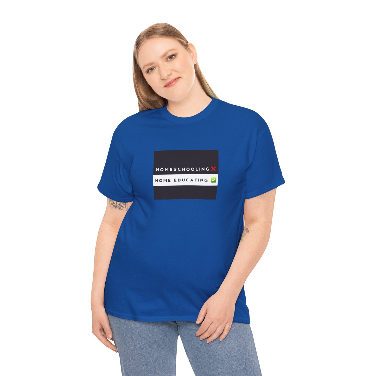 Unisex Heavy Cotton T-shirt - Homeschooling Home Educating - Tshirt For Home Educating Parents - Home Education