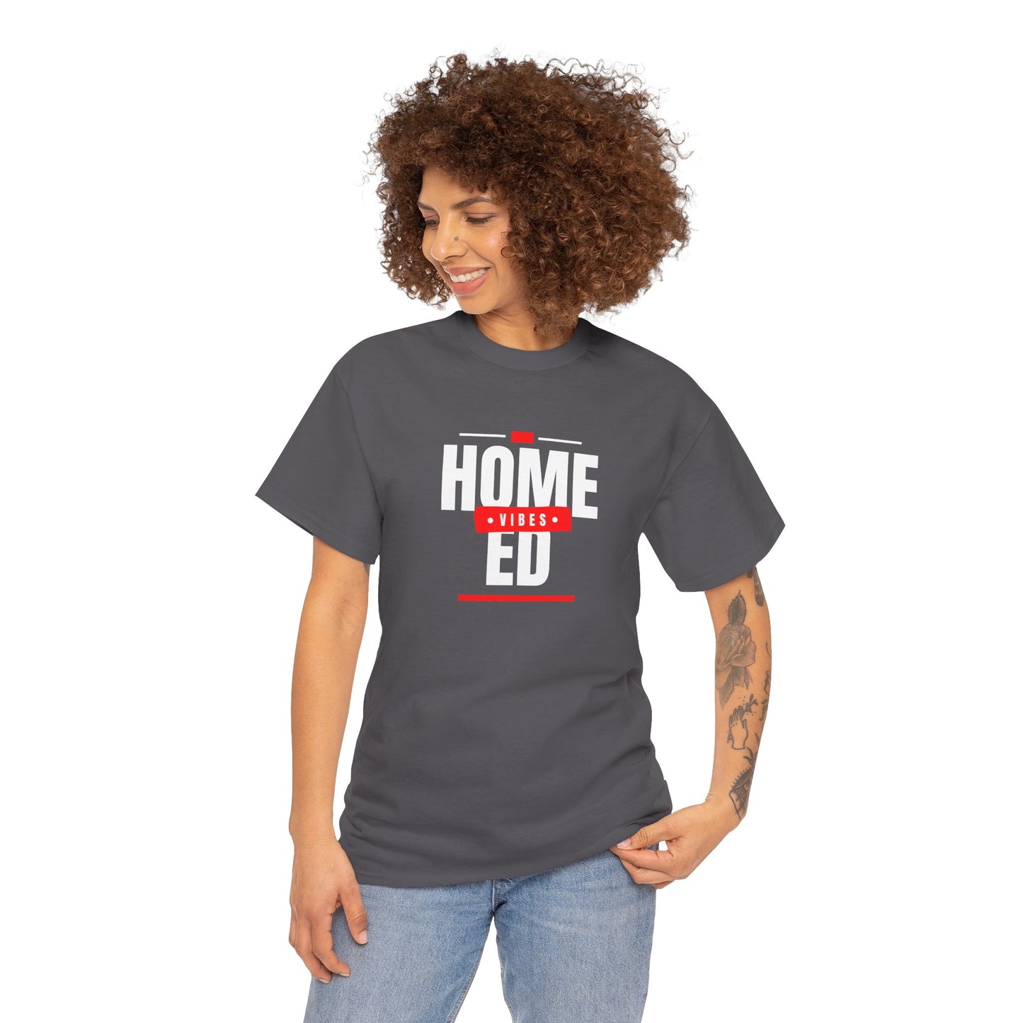 Unisex Heavy Cotton T-shirt - Home Ed Vibes - Tshirt For Home Educating Parents - Home Education Fashion