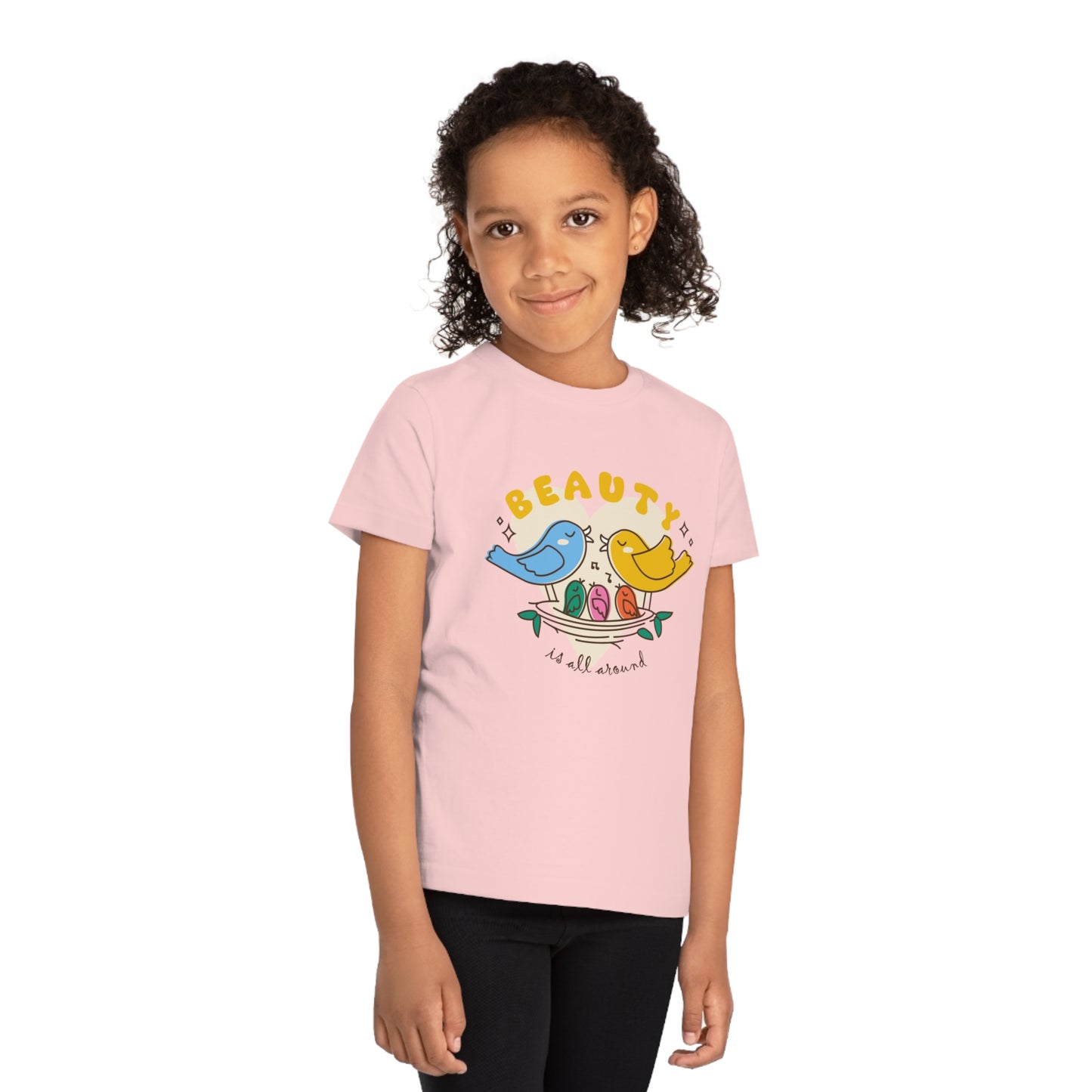 Kids' Boys' Girls' Eco Friendly T-Shirt - Beauty is all around - 3-14 year - Positivity, positive vibes