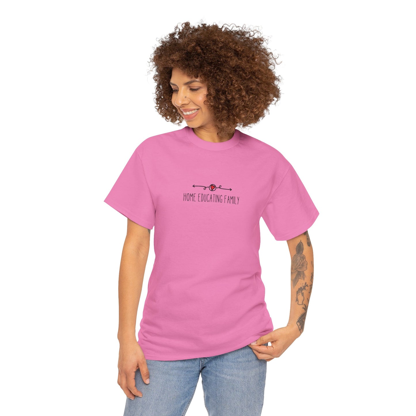 Unisex Heavy Cotton T-shirt - Home Educating Family - Thsirt For Home Educating Parents - Home Education