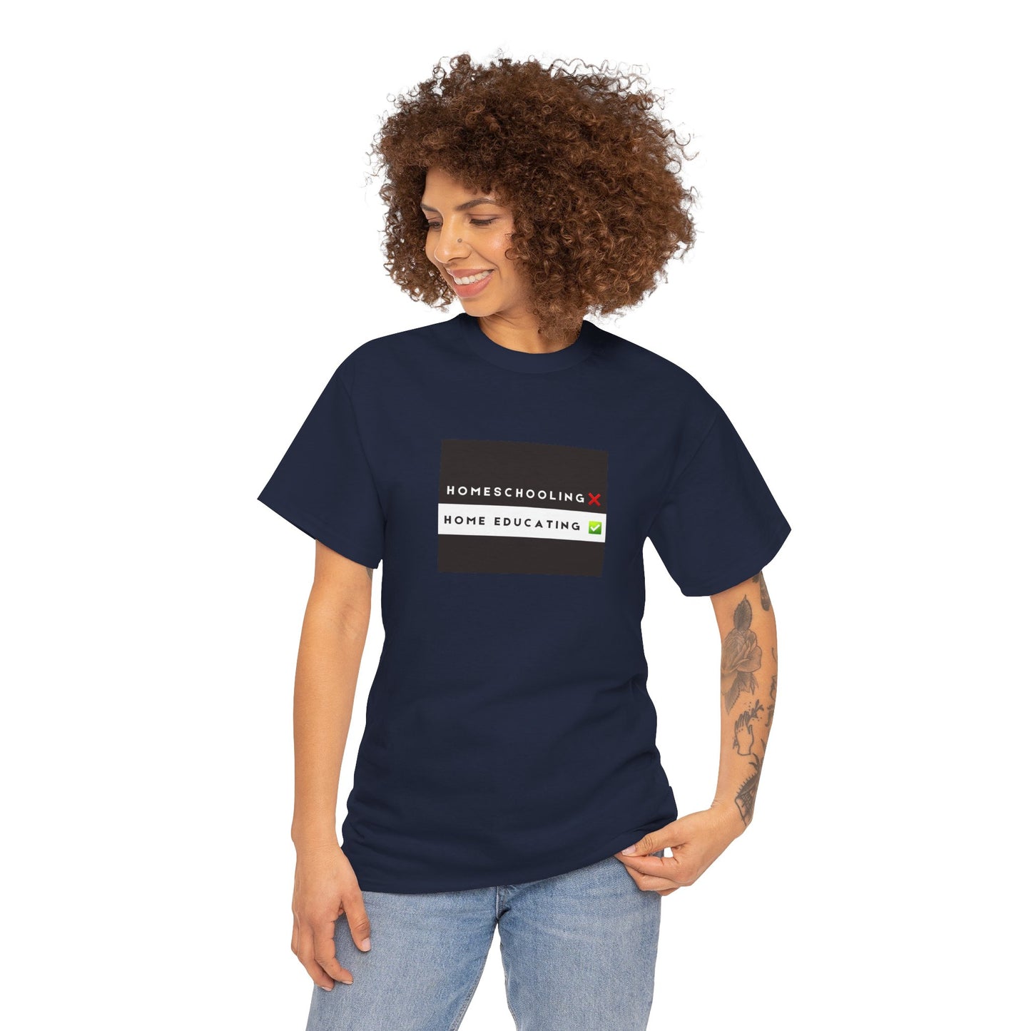 Unisex Heavy Cotton T-shirt - Homeschooling Home Educating - Tshirt For Home Educating Parents - Home Education