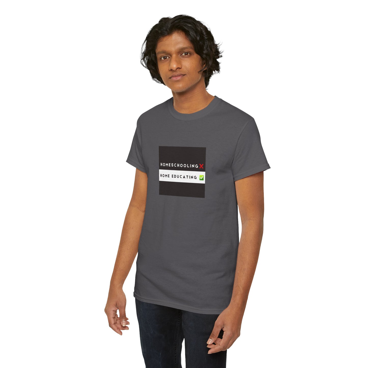 Unisex Heavy Cotton T-shirt - Homeschooling Home Educating - Tshirt For Home Educating Parents - Home Education