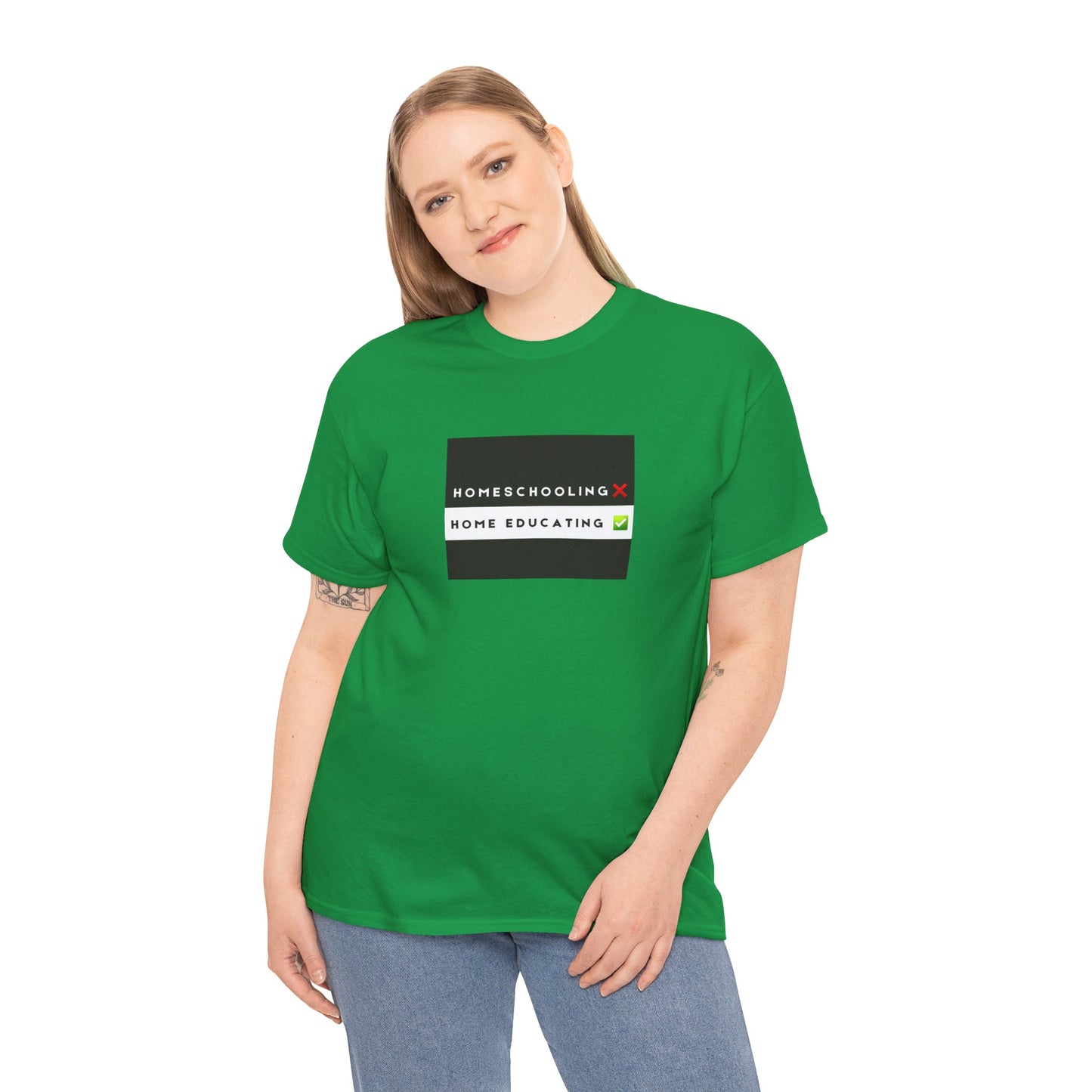 Unisex Heavy Cotton T-shirt - Homeschooling Home Educating - Tshirt For Home Educating Parents - Home Education