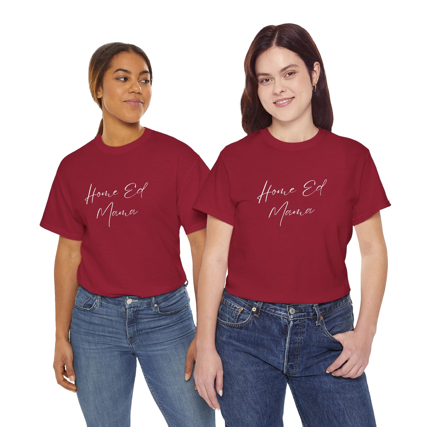 Women's Heavy Cotton T-shirt - Home Ed Mama - T-shirt For Home Educating Moms - Home Educating