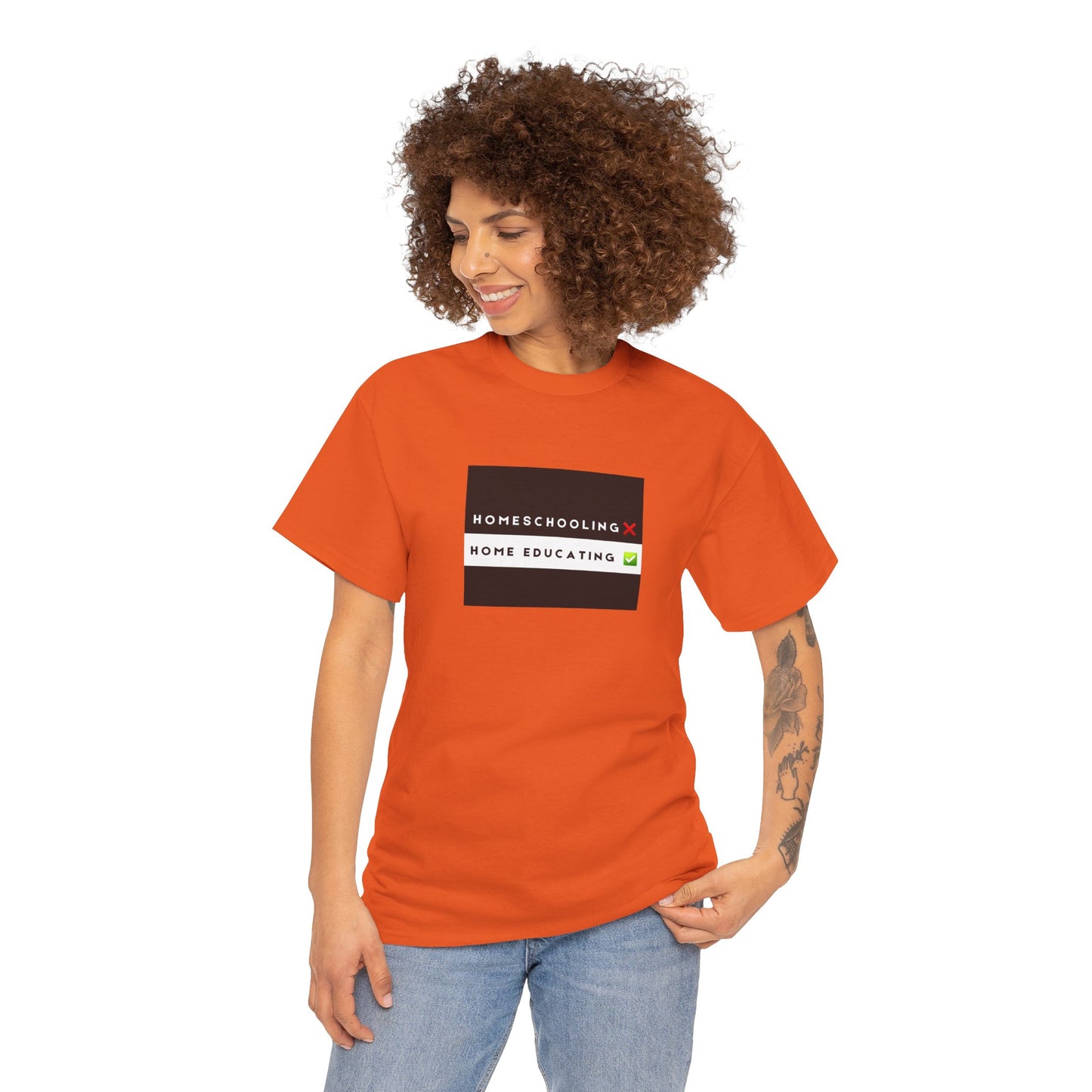 Unisex Heavy Cotton T-shirt - Homeschooling Home Educating - Tshirt For Home Educating Parents - Home Education