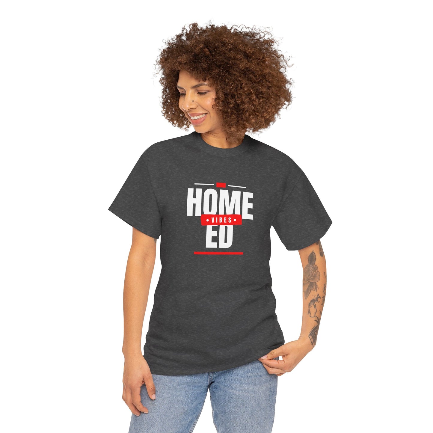 Unisex Heavy Cotton T-shirt - Home Ed Vibes - Tshirt For Home Educating Parents - Home Education Fashion