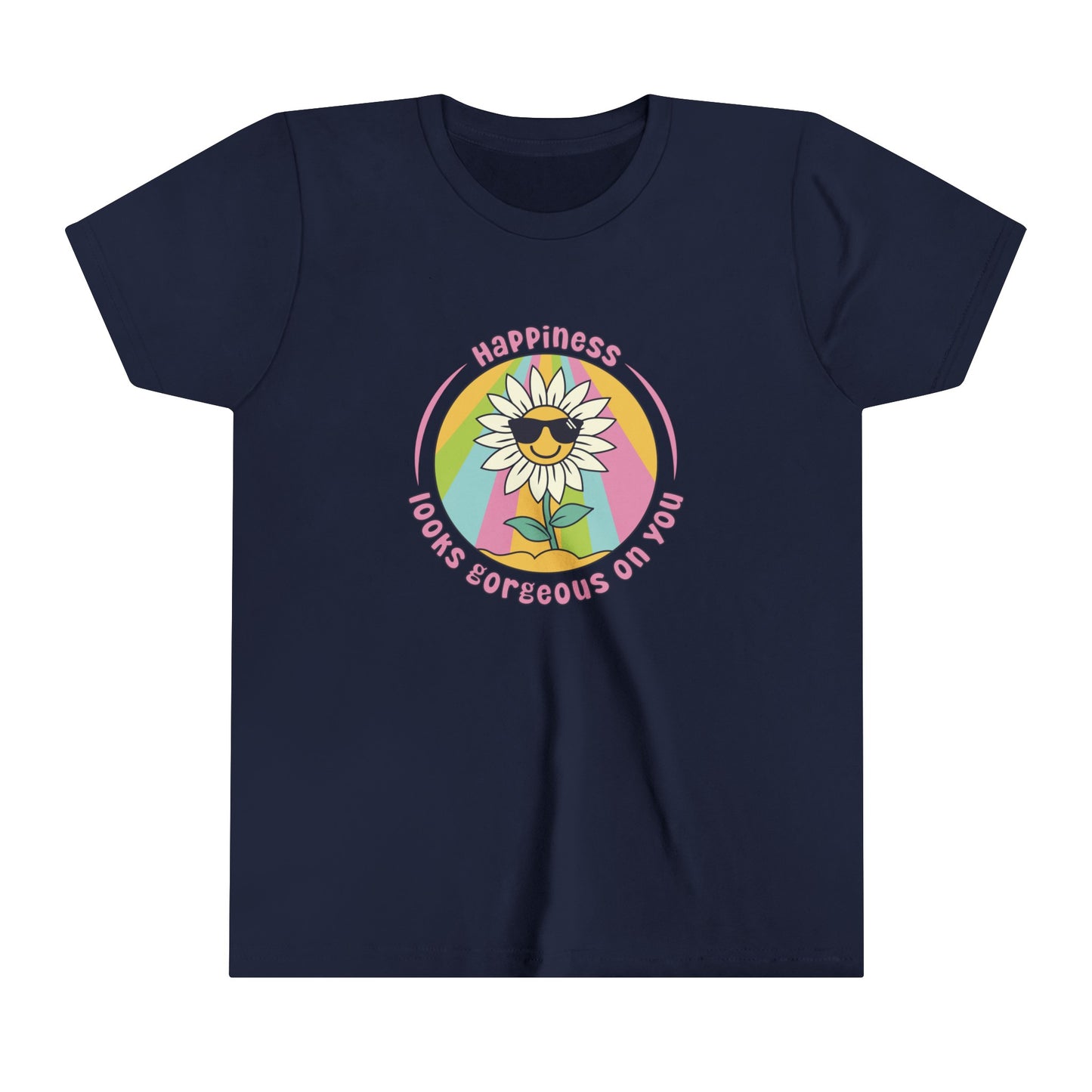 Youth Kids Short Sleeve Tee - Happiness looks gorgeous on you