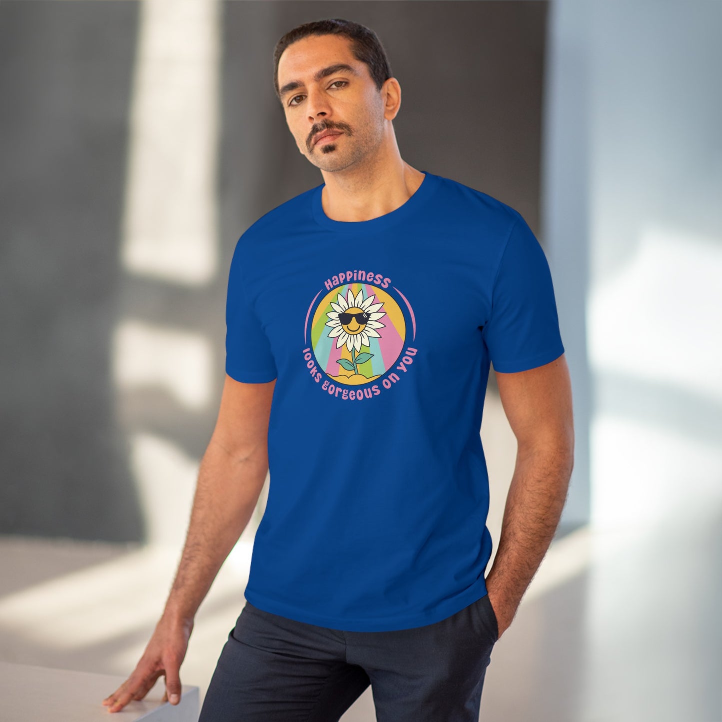 Unisex Organic T-shirt - Happiness looks gorgeous on you