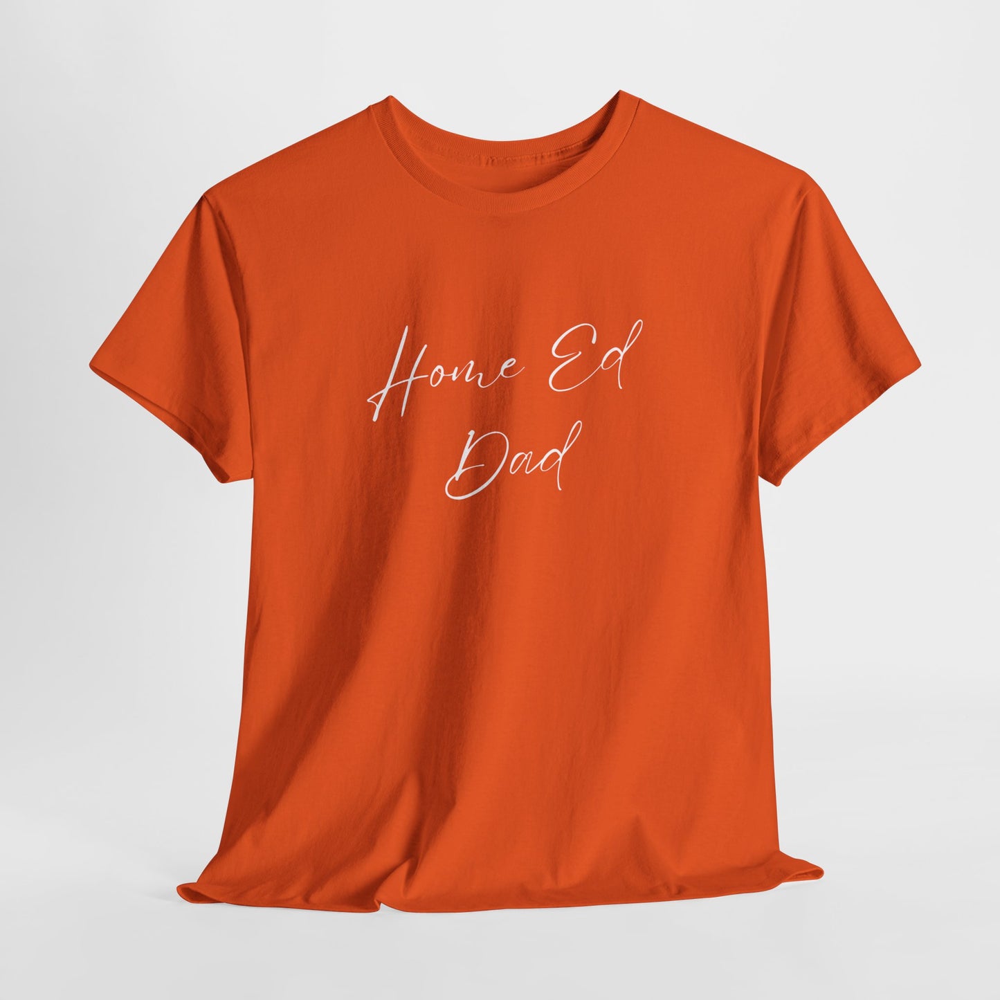 Men's Heavy Cotton Tshirt - Home Ed Dad - Tshirt For Home Educating Dads - Home Educating