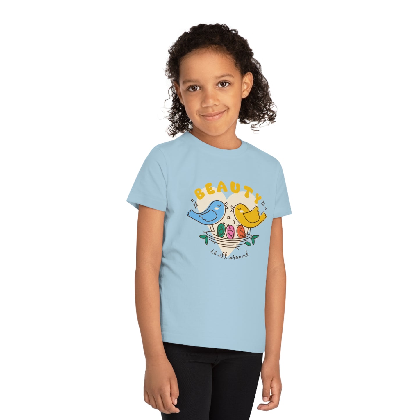 Kids' Boys' Girls' Eco Friendly T-Shirt - Beauty is all around - 3-14 year - Positivity, positive vibes