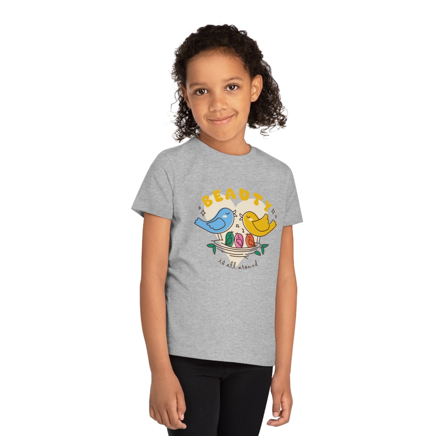 Kids' Boys' Girls' Eco Friendly T-Shirt - Beauty is all around - 3-14 year - Positivity, positive vibes