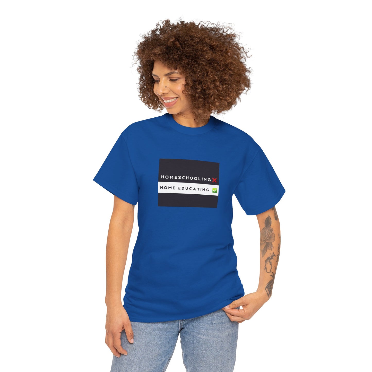 Unisex Heavy Cotton T-shirt - Homeschooling Home Educating - Tshirt For Home Educating Parents - Home Education