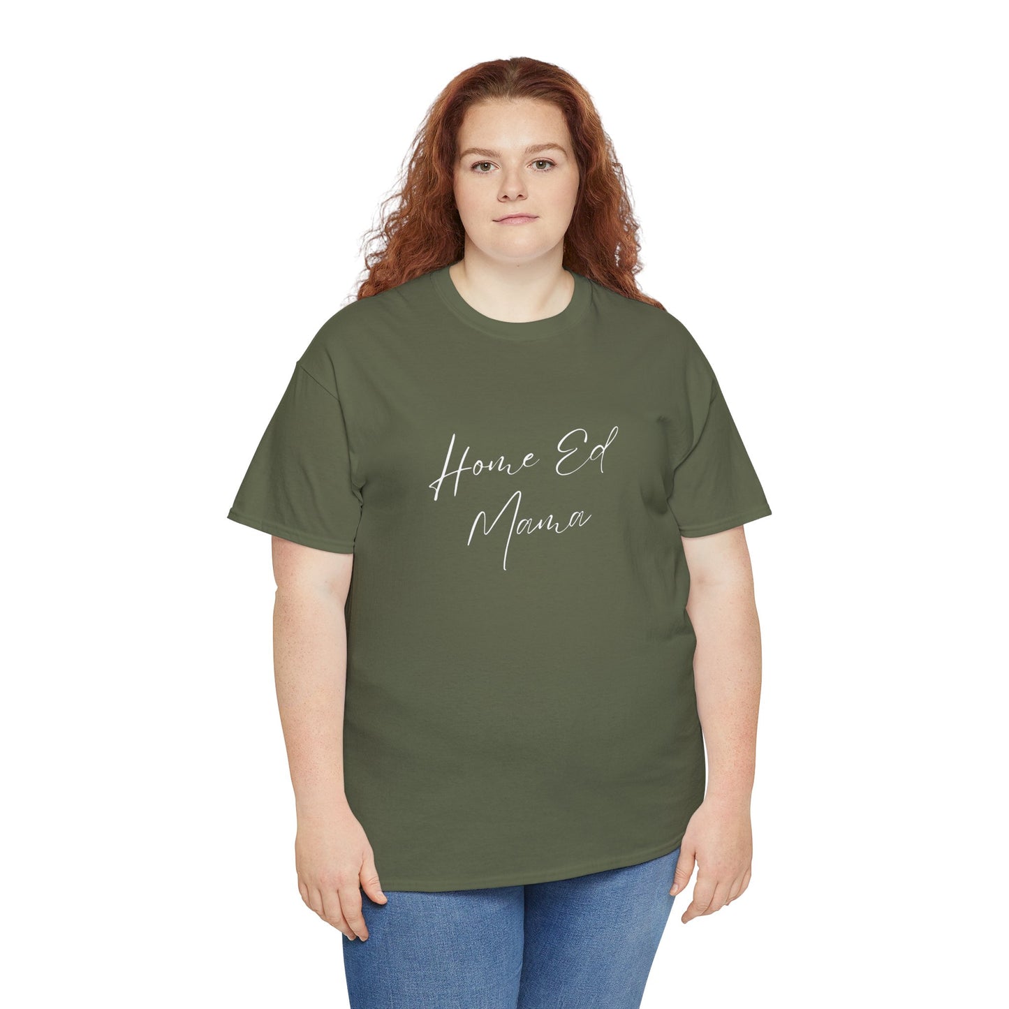 Women's Heavy Cotton T-shirt - Home Ed Mama - T-shirt For Home Educating Moms - Home Educating