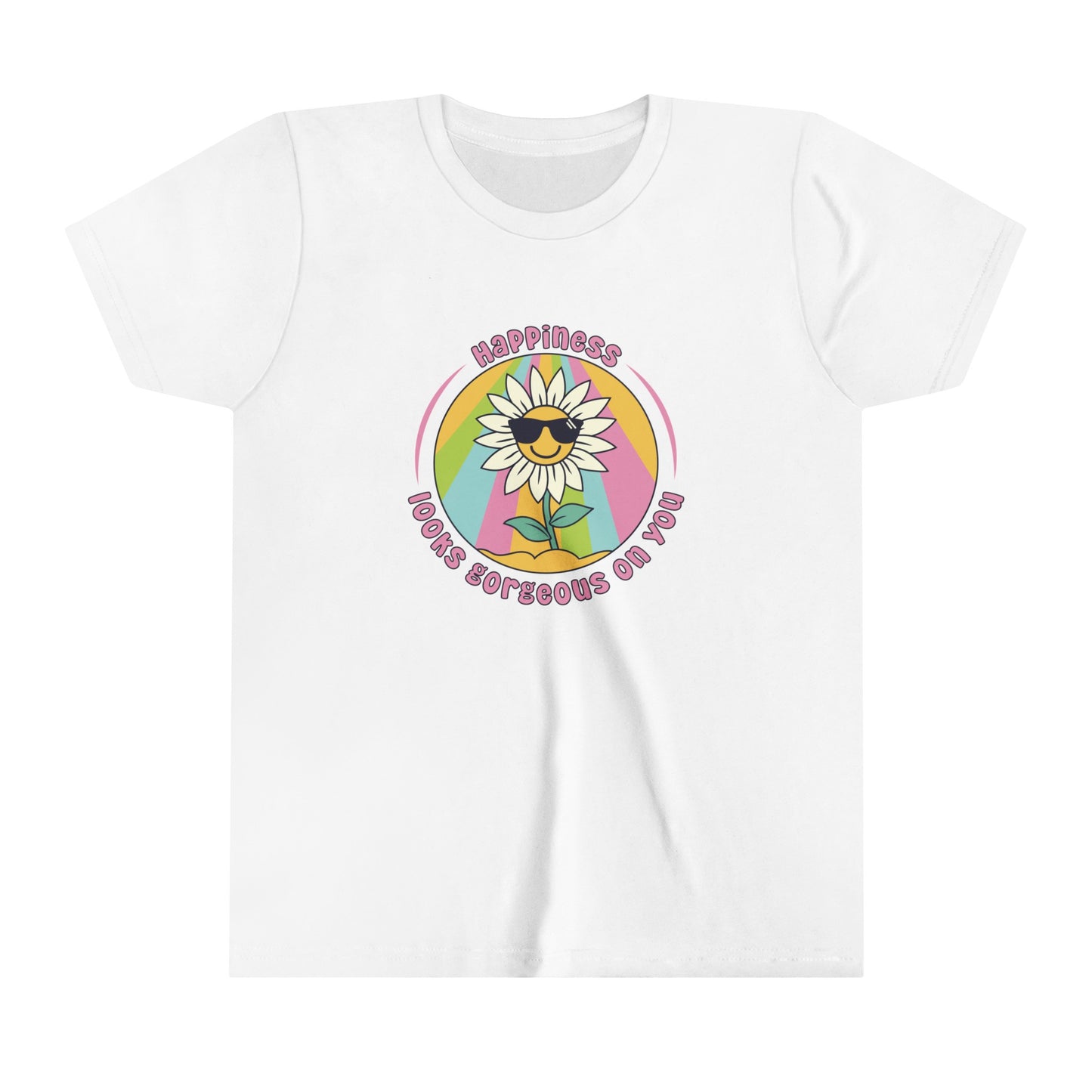 Youth Kids Short Sleeve Tee - Happiness looks gorgeous on you