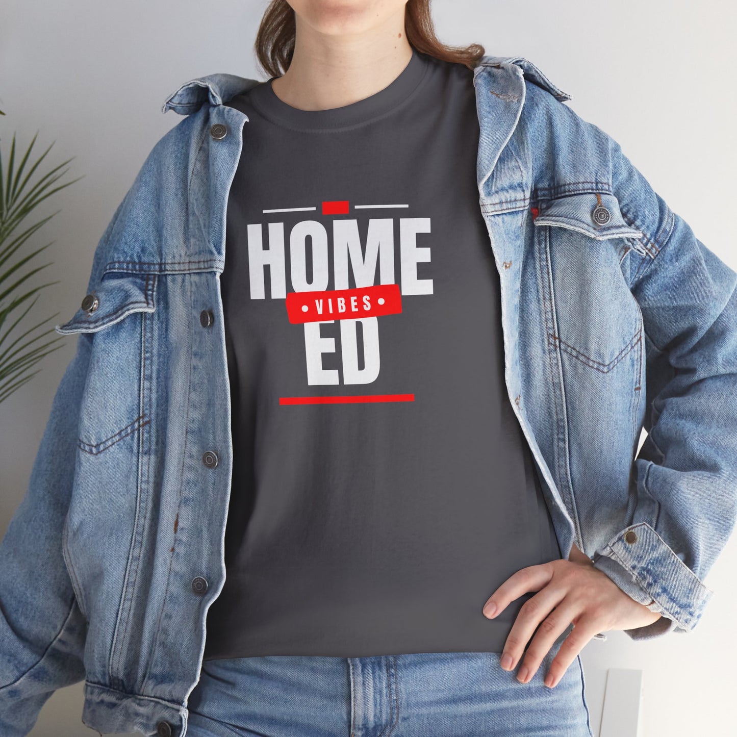 Unisex Heavy Cotton T-shirt - Home Ed Vibes - Tshirt For Home Educating Parents - Home Education Fashion