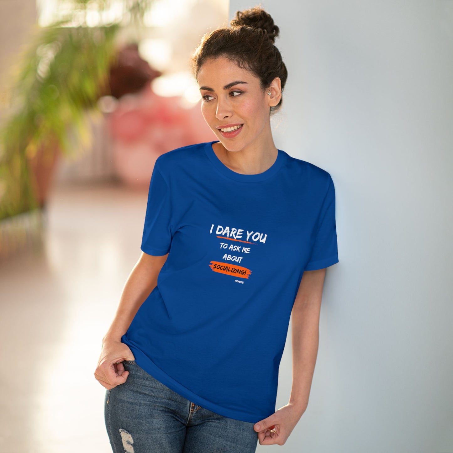 Unisex Organic T-shirt - I Dare You To Ask Me About Socializing - Tshirt For Home Educators - Home Educating Parents