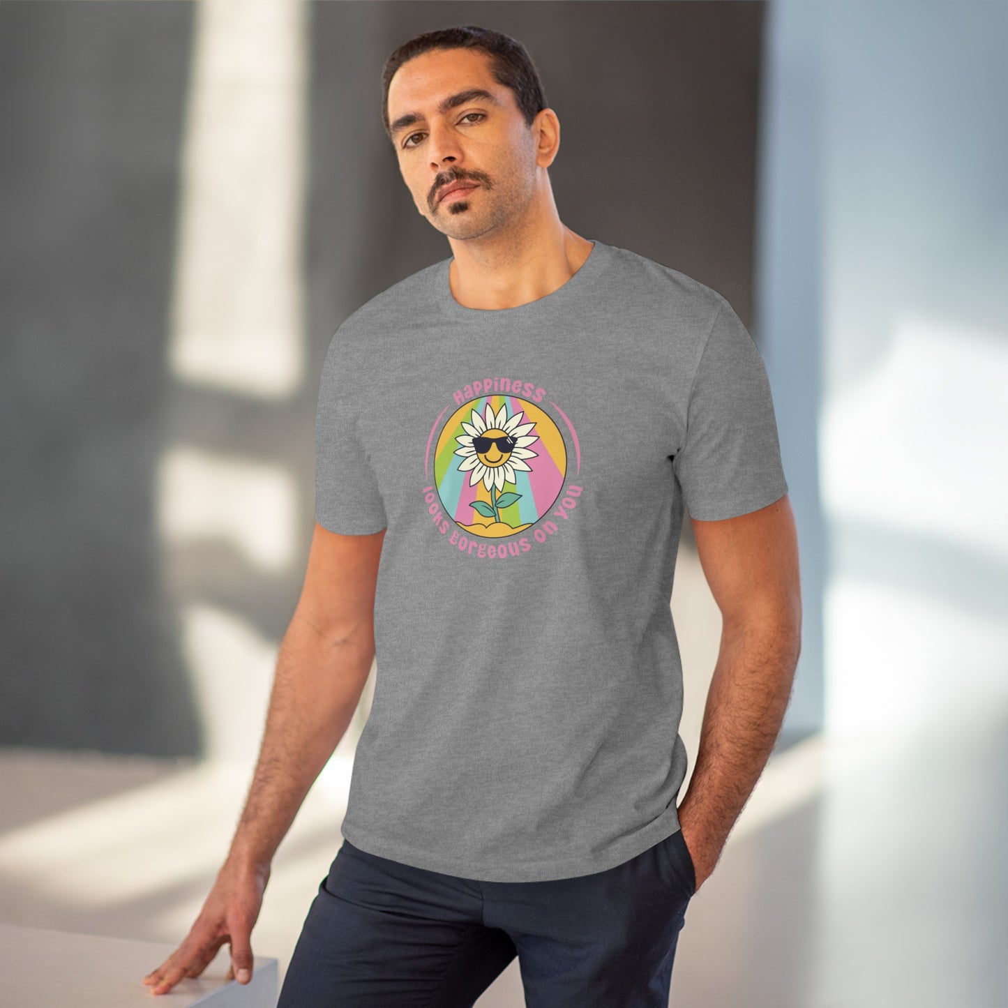 Unisex Organic T-shirt - Happiness looks gorgeous on you