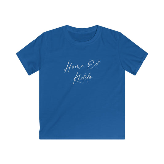 Kids Softstyle Tshirt - Home Ed Kiddo - Tshirt For Home Educated Kids - Home Educating Fashion