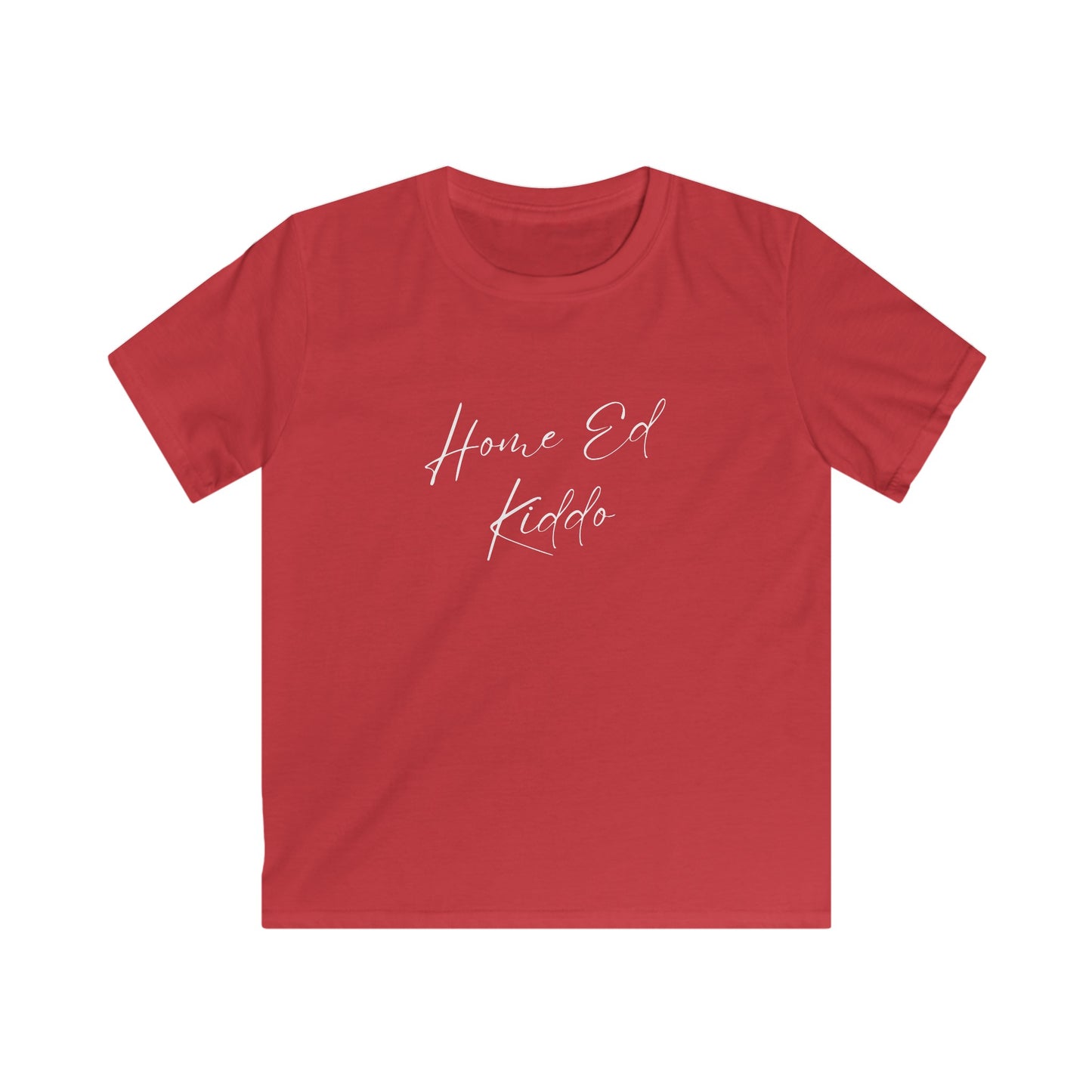 Kids Softstyle Tshirt - Home Ed Kiddo - Tshirt For Home Educated Kids - Home Educating Fashion