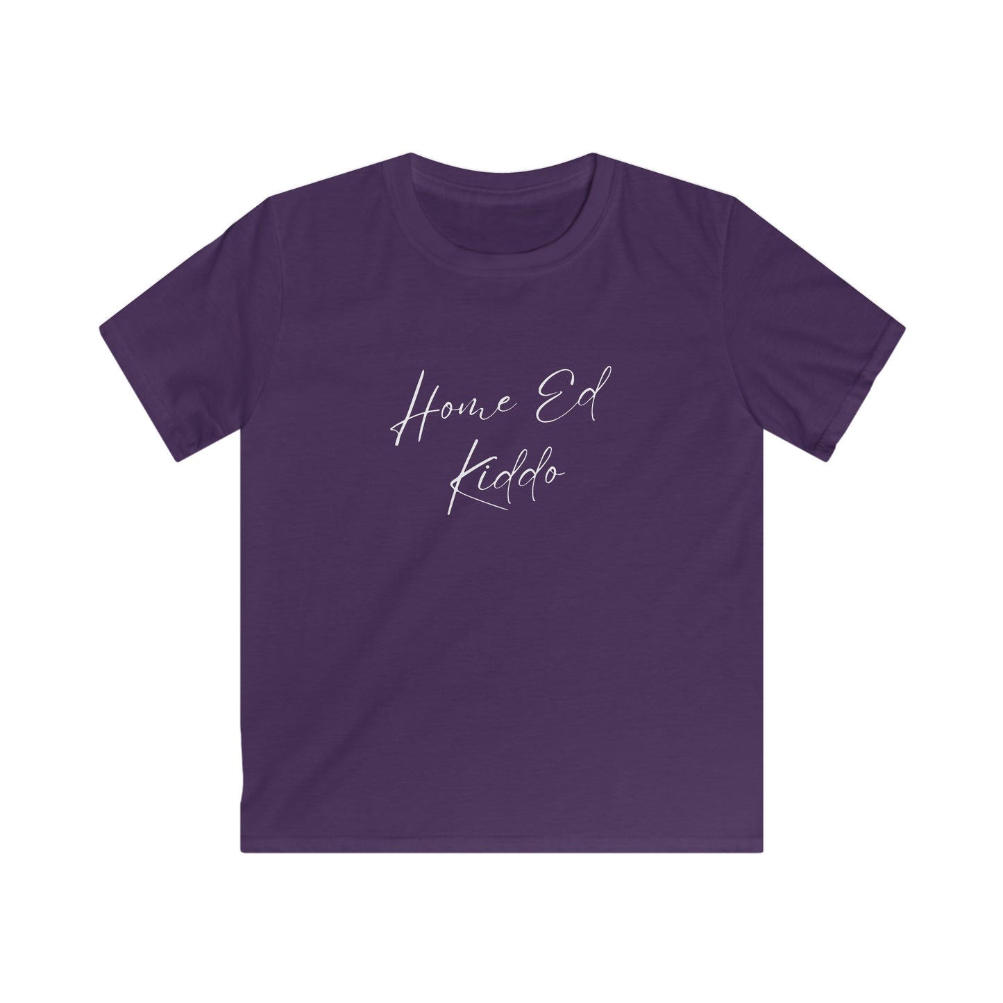 Kids Softstyle Tshirt - Home Ed Kiddo - Tshirt For Home Educated Kids - Home Educating Fashion