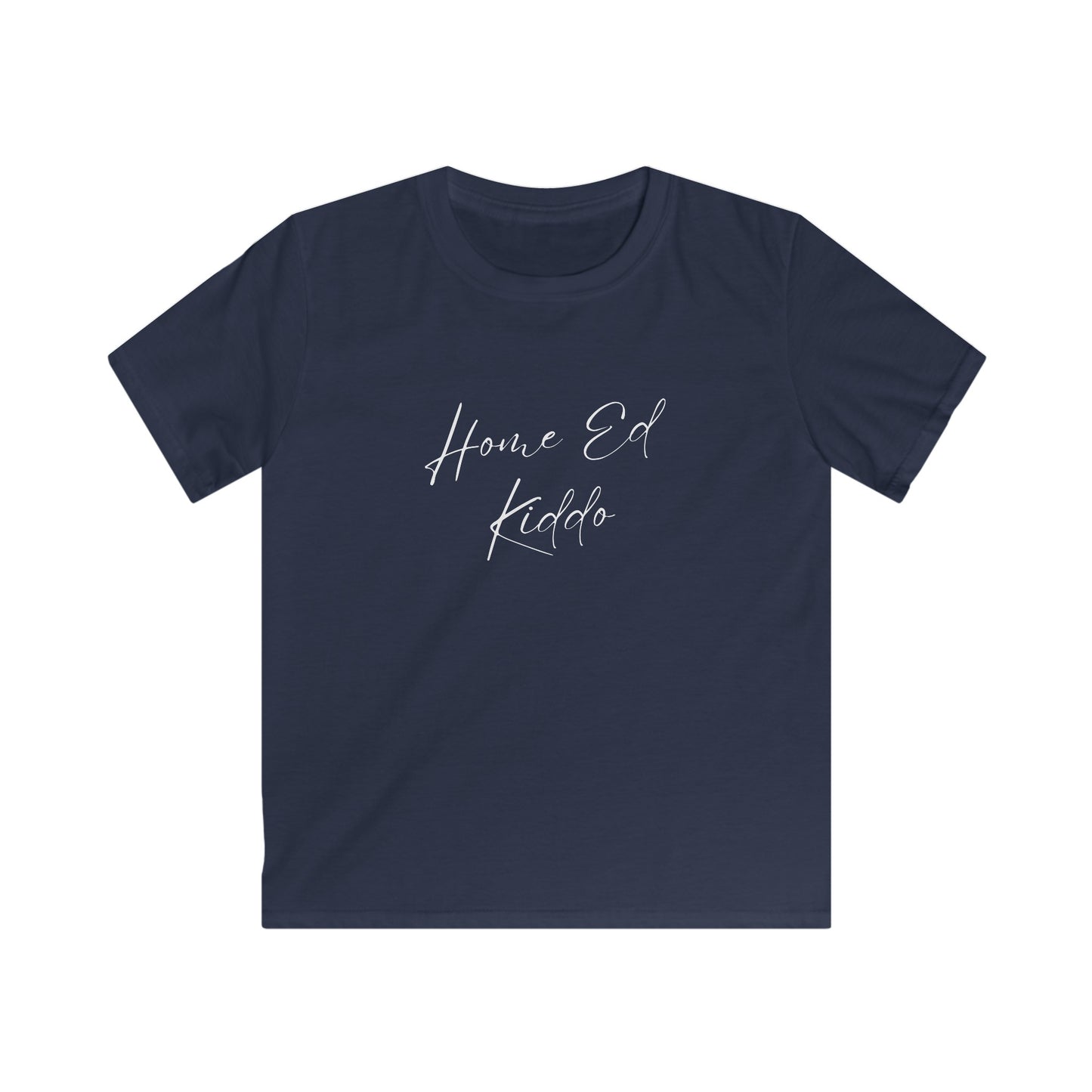 Kids Softstyle Tshirt - Home Ed Kiddo - Tshirt For Home Educated Kids - Home Educating Fashion