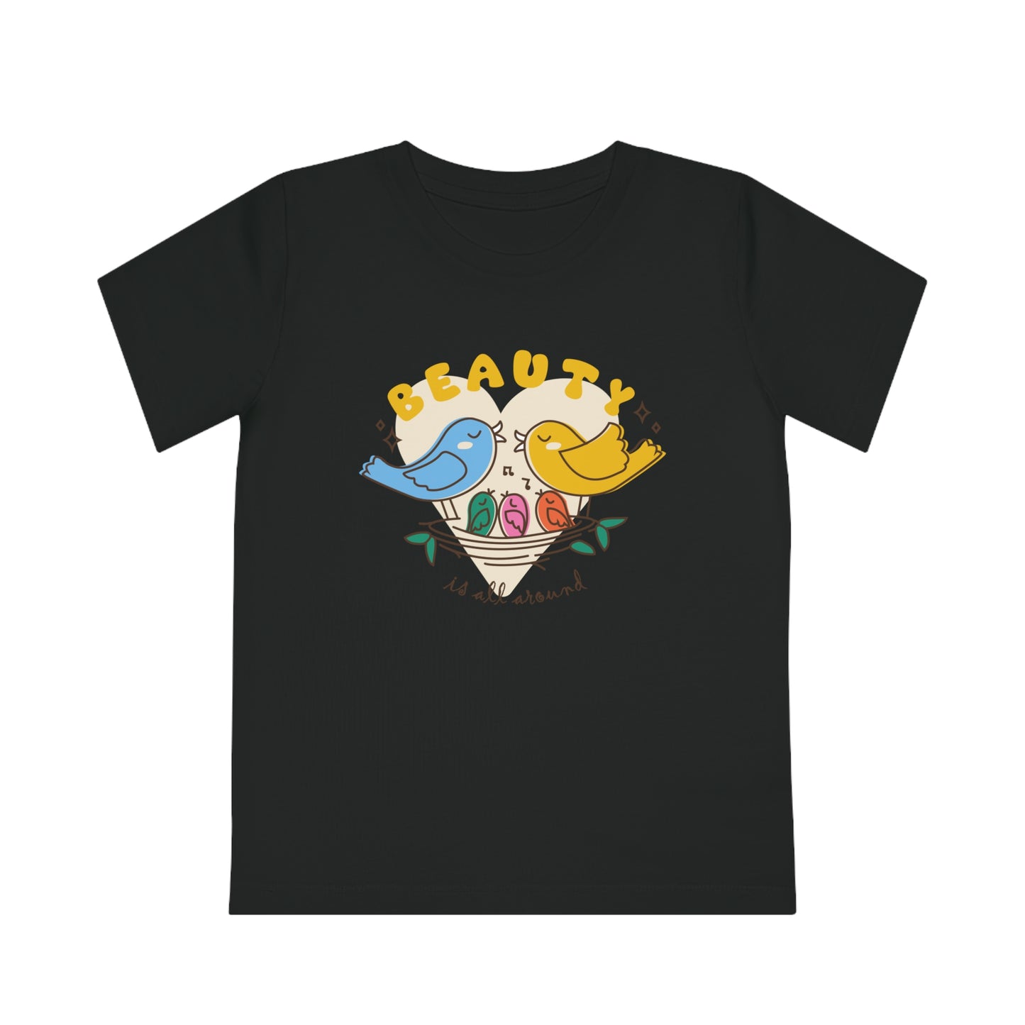 Kids' Boys' Girls' Eco Friendly T-Shirt - Beauty is all around - 3-14 year - Positivity, positive vibes