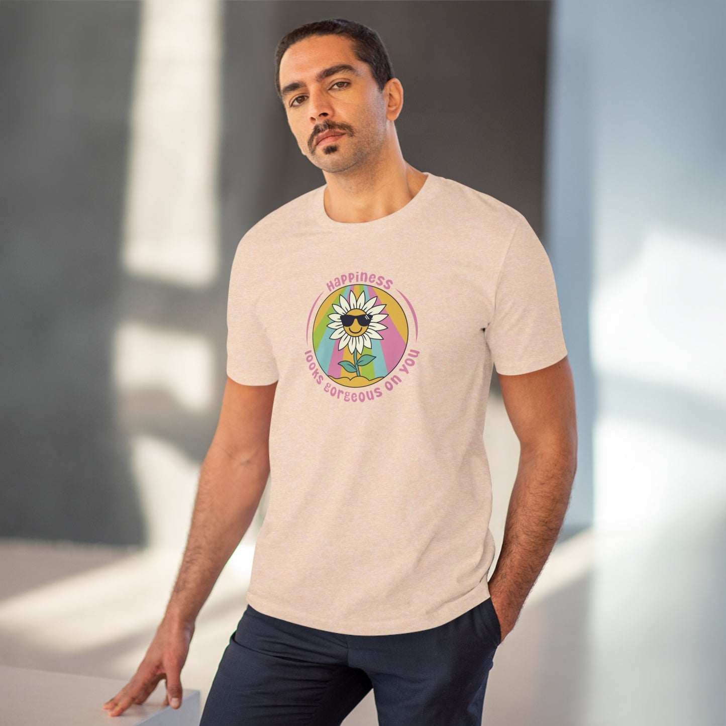 Unisex Organic T-shirt - Happiness looks gorgeous on you