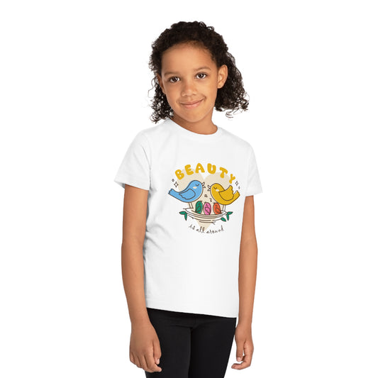 Kids' Boys' Girls' Eco Friendly T-Shirt - Beauty is all around - 3-14 year - Positivity, positive vibes