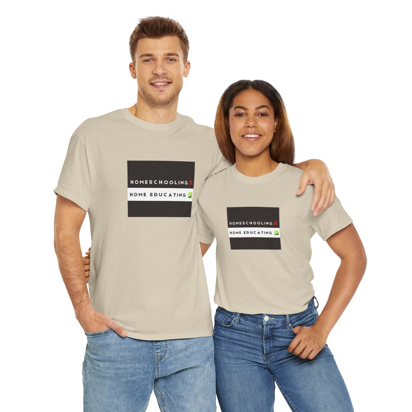 Unisex Heavy Cotton T-shirt - Homeschooling Home Educating - Tshirt For Home Educating Parents - Home Education