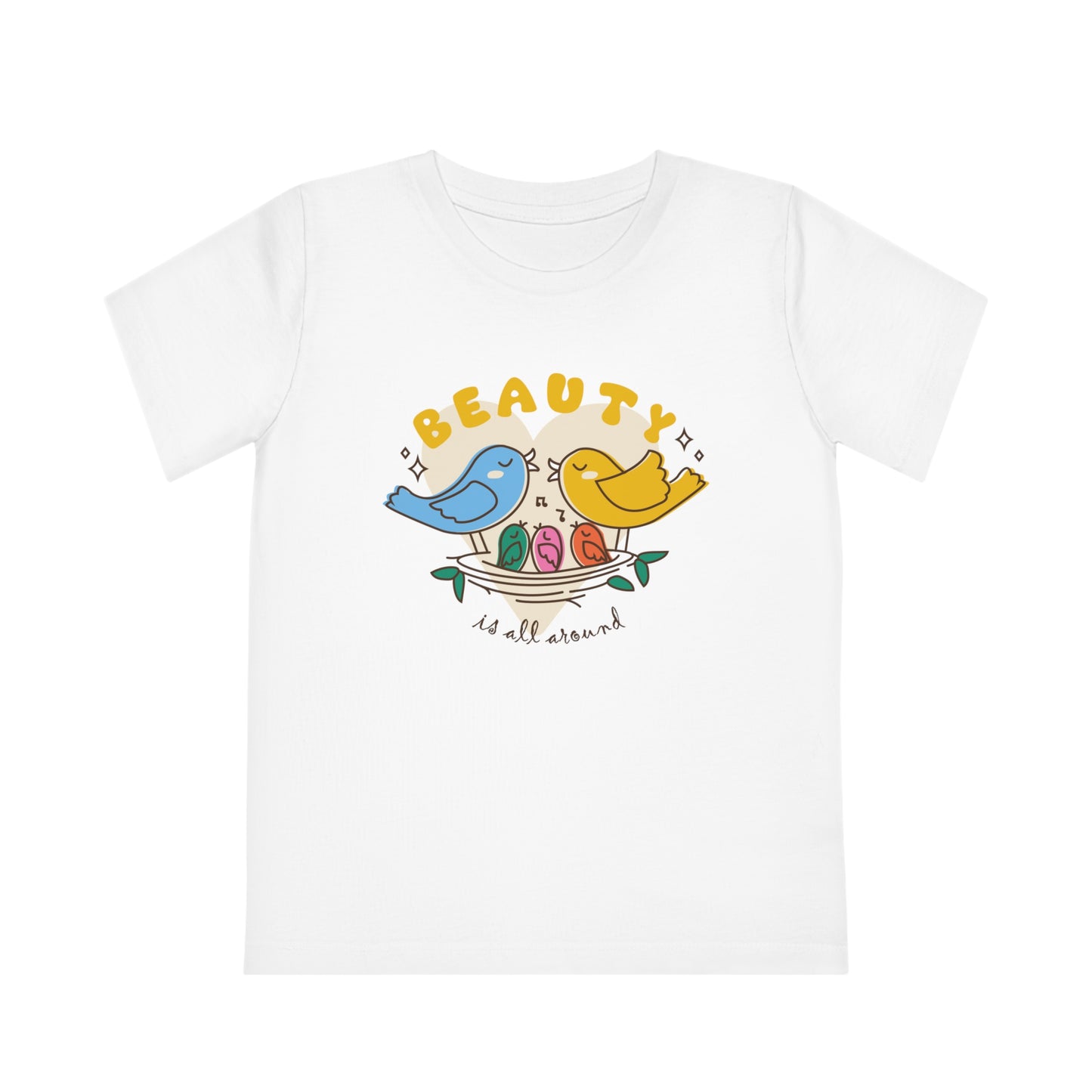 Kids' Boys' Girls' Eco Friendly T-Shirt - Beauty is all around - 3-14 year - Positivity, positive vibes