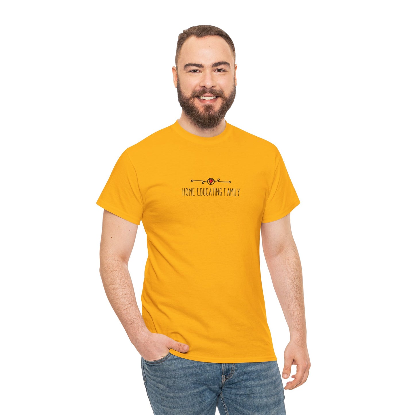 Unisex Heavy Cotton T-shirt - Home Educating Family - Thsirt For Home Educating Parents - Home Education