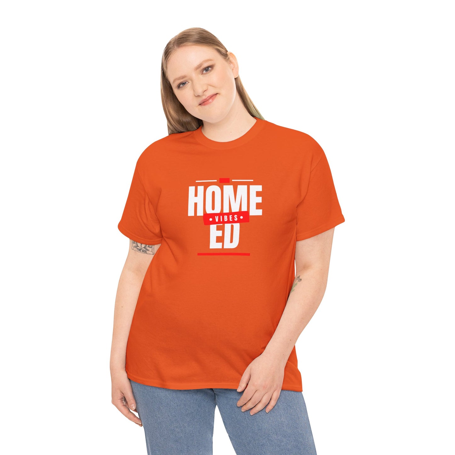 Unisex Heavy Cotton T-shirt - Home Ed Vibes - Tshirt For Home Educating Parents - Home Education Fashion