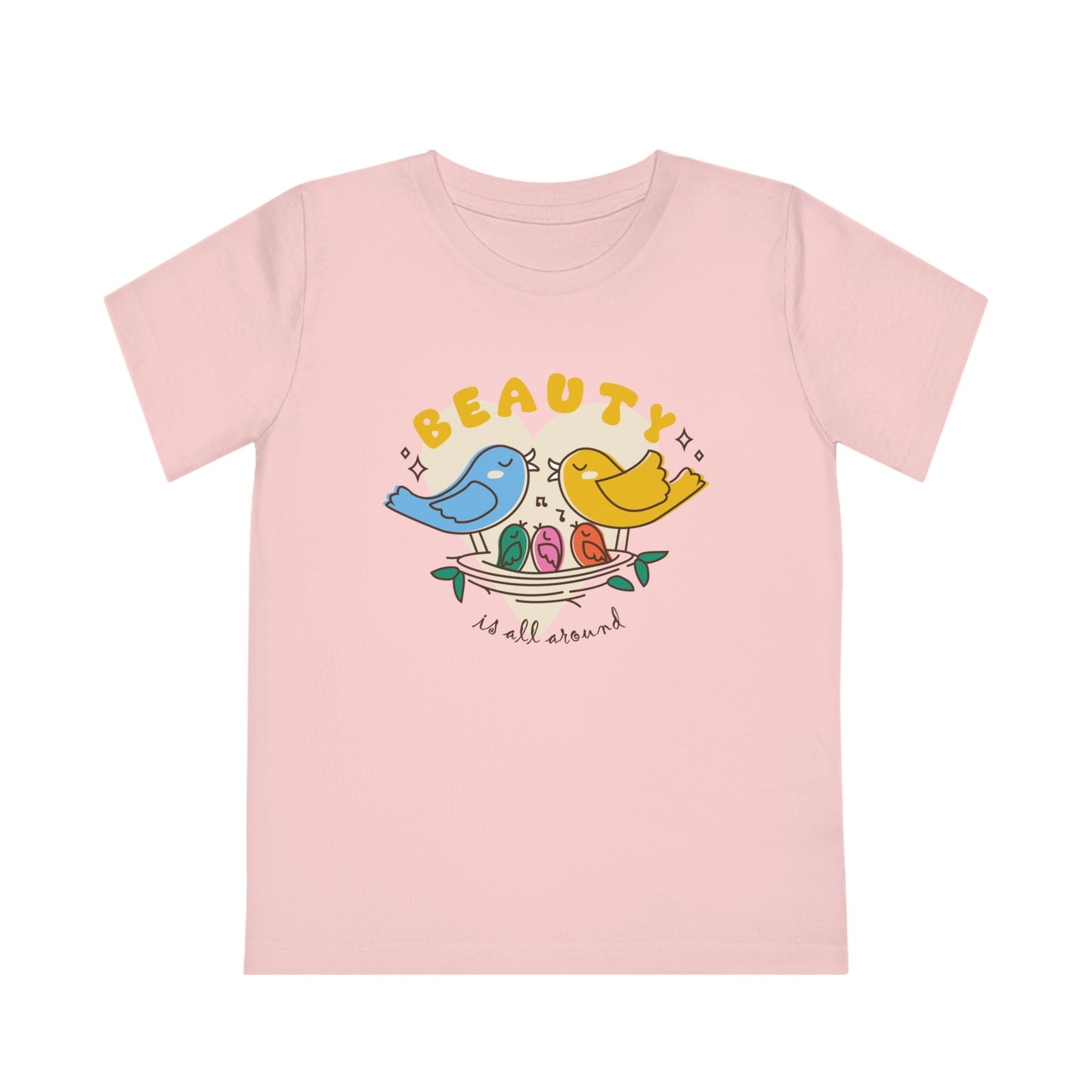 Kids' Boys' Girls' Eco Friendly T-Shirt - Beauty is all around - 3-14 year - Positivity, positive vibes