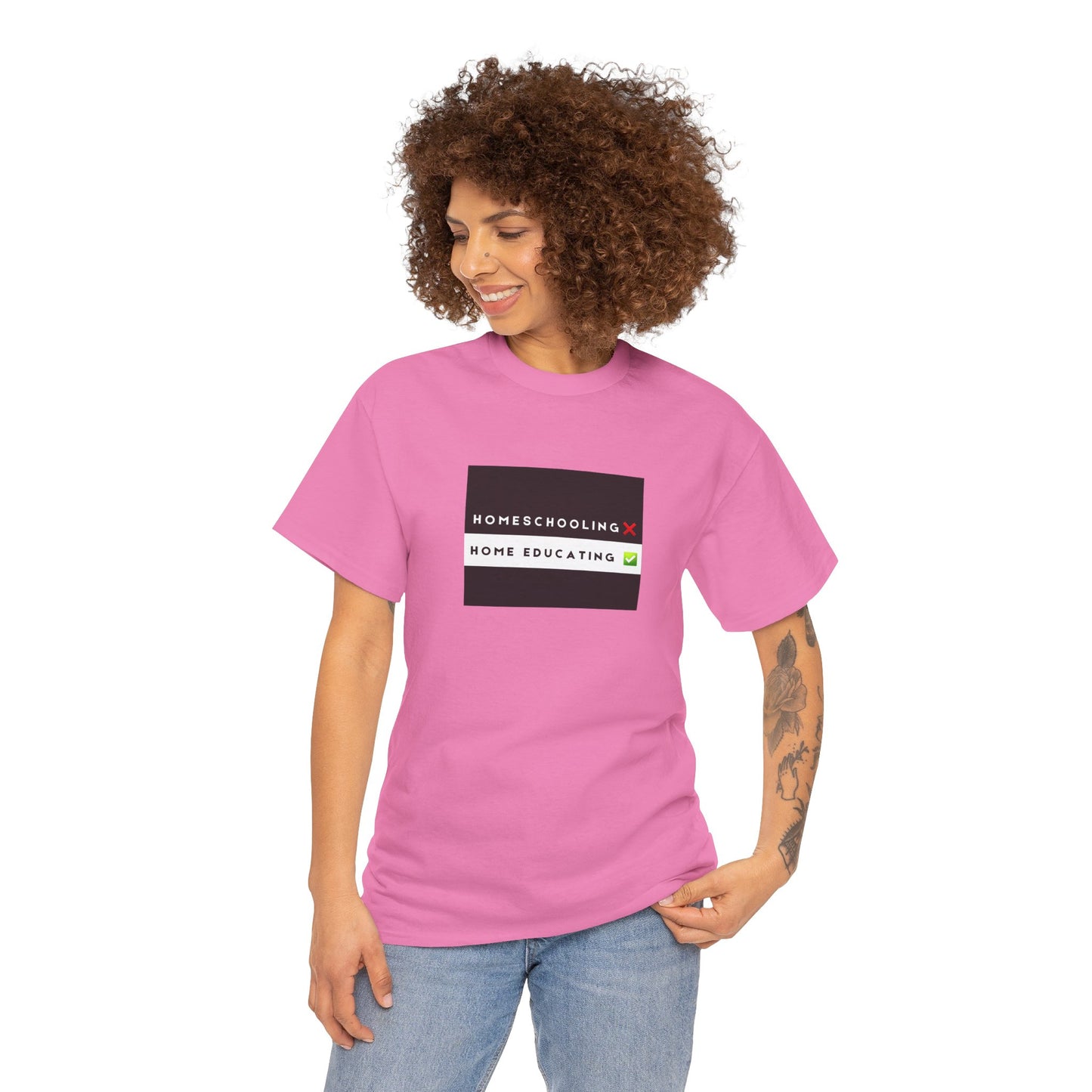 Unisex Heavy Cotton T-shirt - Homeschooling Home Educating - Tshirt For Home Educating Parents - Home Education