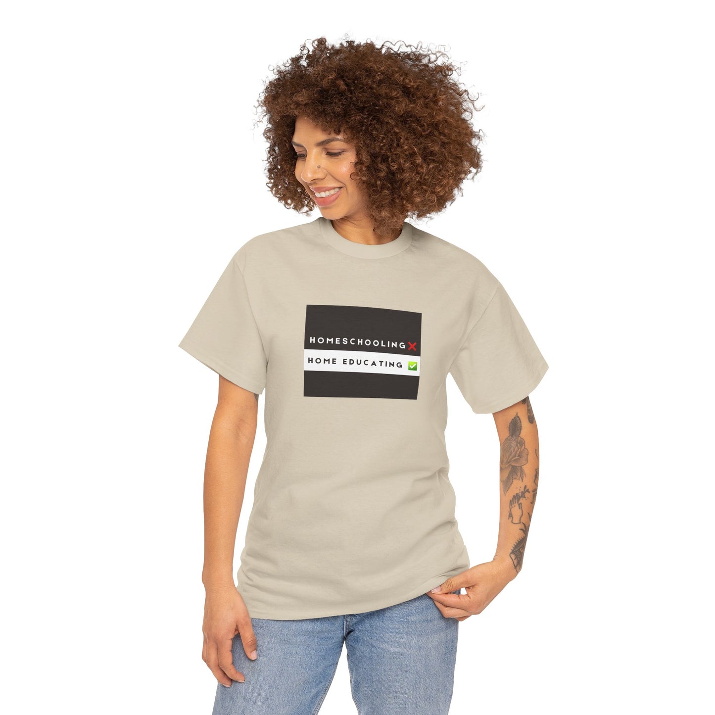 Unisex Heavy Cotton T-shirt - Homeschooling Home Educating - Tshirt For Home Educating Parents - Home Education