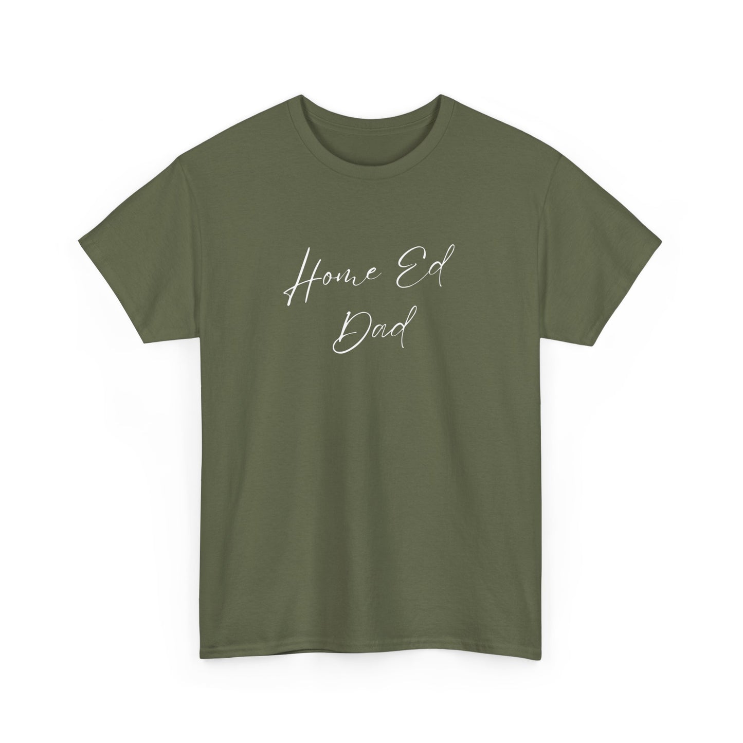 Men's Heavy Cotton Tshirt - Home Ed Dad - Tshirt For Home Educating Dads - Home Educating