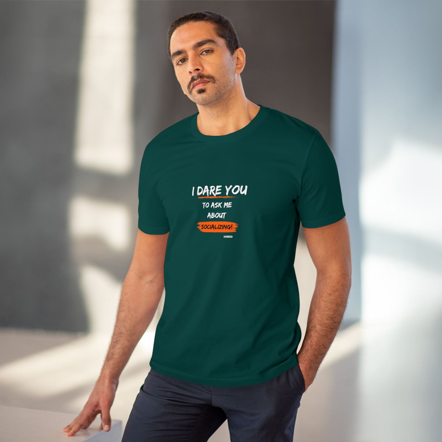 Unisex Organic T-shirt - I Dare You To Ask Me About Socializing - Tshirt For Home Educators - Home Educating Parents